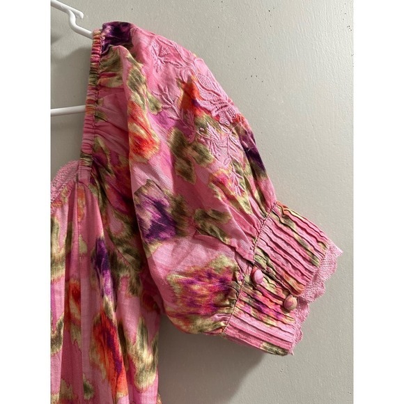 loveshackfancy Mariata Floral Lace Trim Maxi Dress Size 6 - Picture 5 of 13